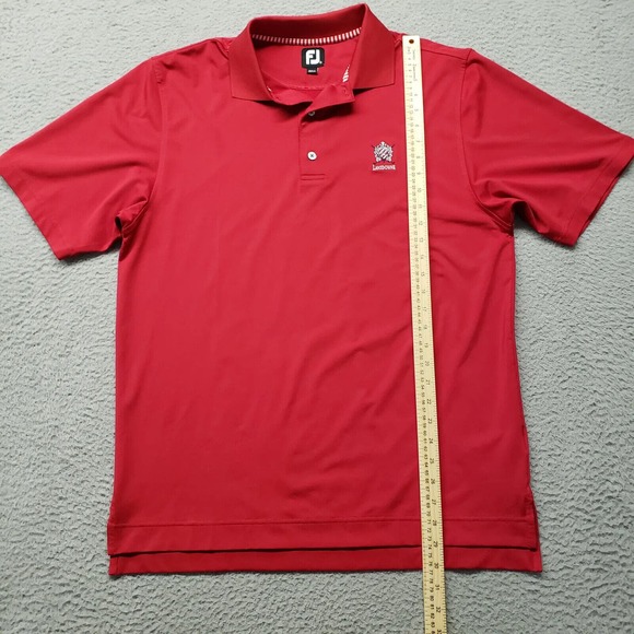 FootJoy FJ‎ Shirt Mens Medium Red Short Sleeve Golf Outdoors Sports Logo - Picture 14 of 15